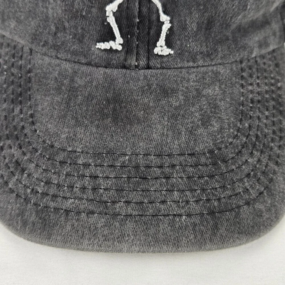 Sol Premium Dad Hat Dabbing Skeleton Gray Embroidered Adjustable Back Unisex